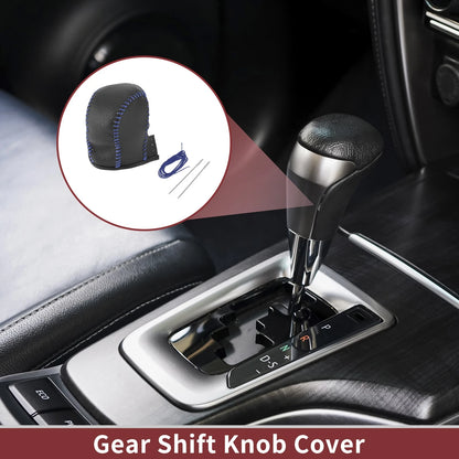 1 Set Gear Shift Knob Cover for Acura TL (2009-2014) Pebbled Black Blue