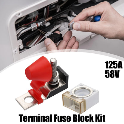 1 Set 125A Terminal Fuse Block 58V for Car Marine Boat