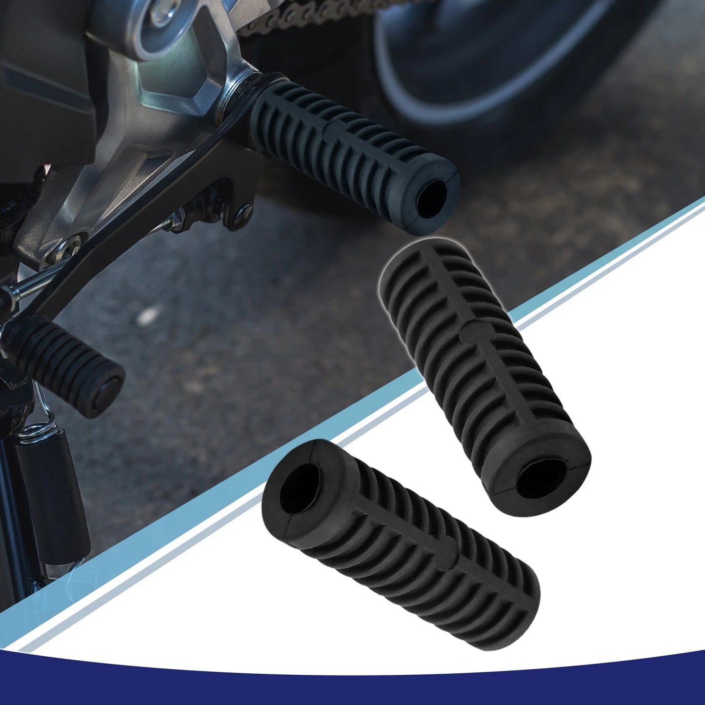 2 x Rubber Nonslip Footrest Pedal Foot Peg Cover Shell for Motorbike