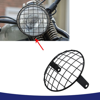 7.8" Headlight Mesh Grill Motorcycle Headlamp Grid Cover for Harley