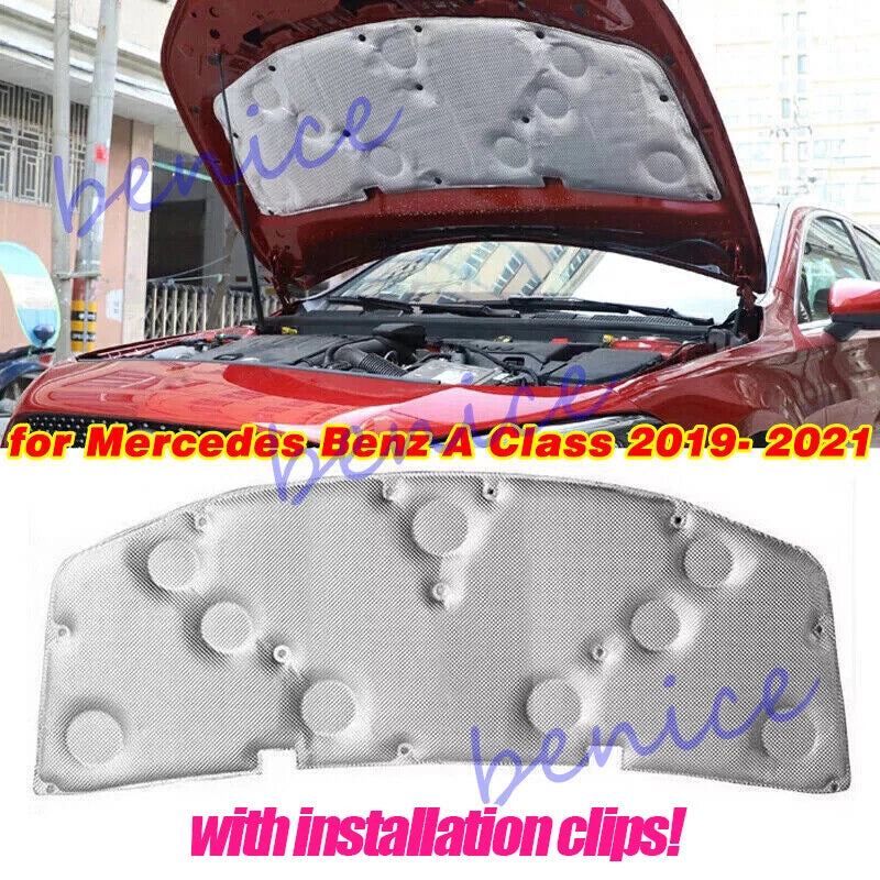 Car Hood Sound Heat Insulation Pad Cotton for Mercedes Benz A Class (2019–2021)