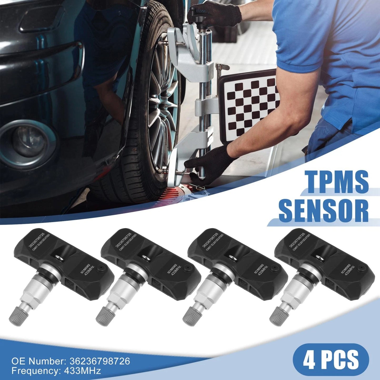 4 x Tire Pressure Sensors for BMW 328i, 528i, 535i (2007-2013)