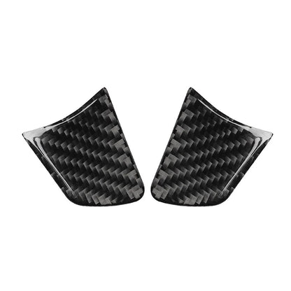 Carbon Fiber Black Steering Wheel Panel Cover Trim for Audi A6 A7 (2012-2018)