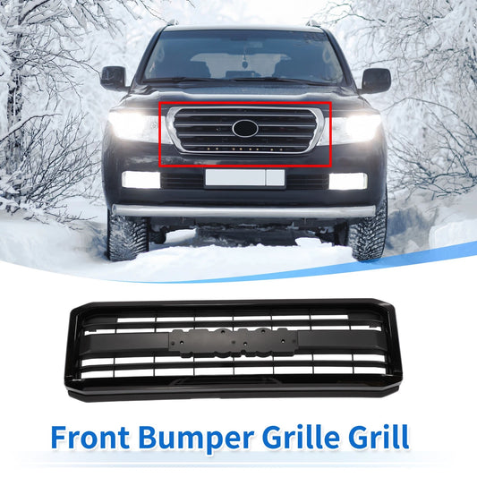 Front Upper Hood Bumper Grille Grill Black for Toyota Land Cruiser (2007–2012)