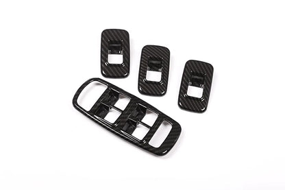 For Jaguar XE 2015-2018 Carbon Window Switch Buttons Cover Overlay Trim