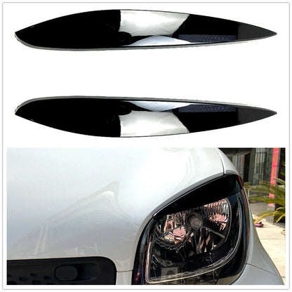 Headlight Eyelid Trim Glossy Black for Mercedes Benz Smart (2014-2021)