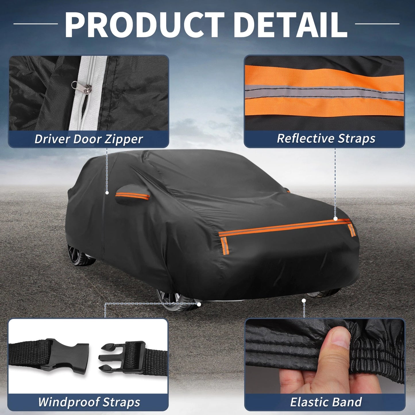 Waterproof Aluminum Film Cotton Car Cover for Toyota Passo (2004-2023)