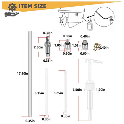 Gear Lube Pump & Metric Adapter for Tohatsu/Mariner/Mercury Outboard