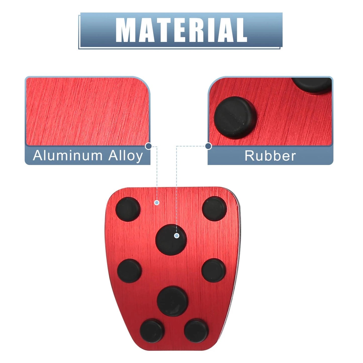 Gas Brake Clutch Pedal Pads Covers for Subaru Impreza Forester (2008-2021)