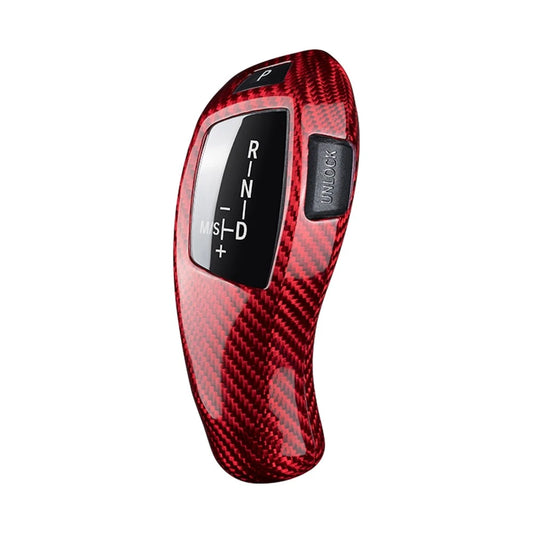 1x Red Carbon Fiber Gear Shift Knob Cover for BMW F20 F22 F30 F32 F10 X5 (2012-2019)