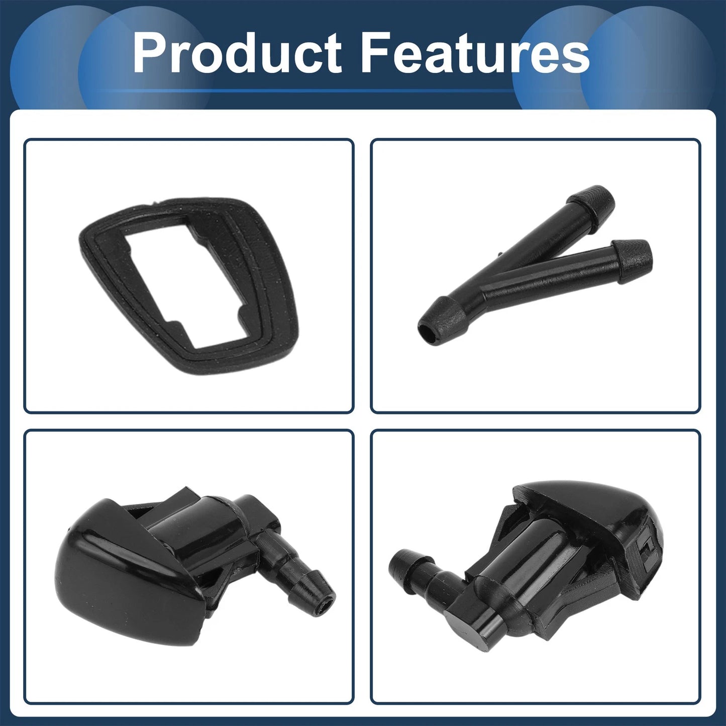 Windshield Washer Nozzle & Hose Connector for Toyota (2010-2015)