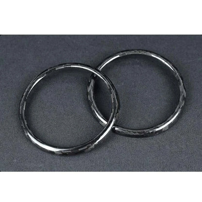 Carbon Fiber Air Condition Switch Knob Trim Cover Ring for Fiat 500 2011-2019
