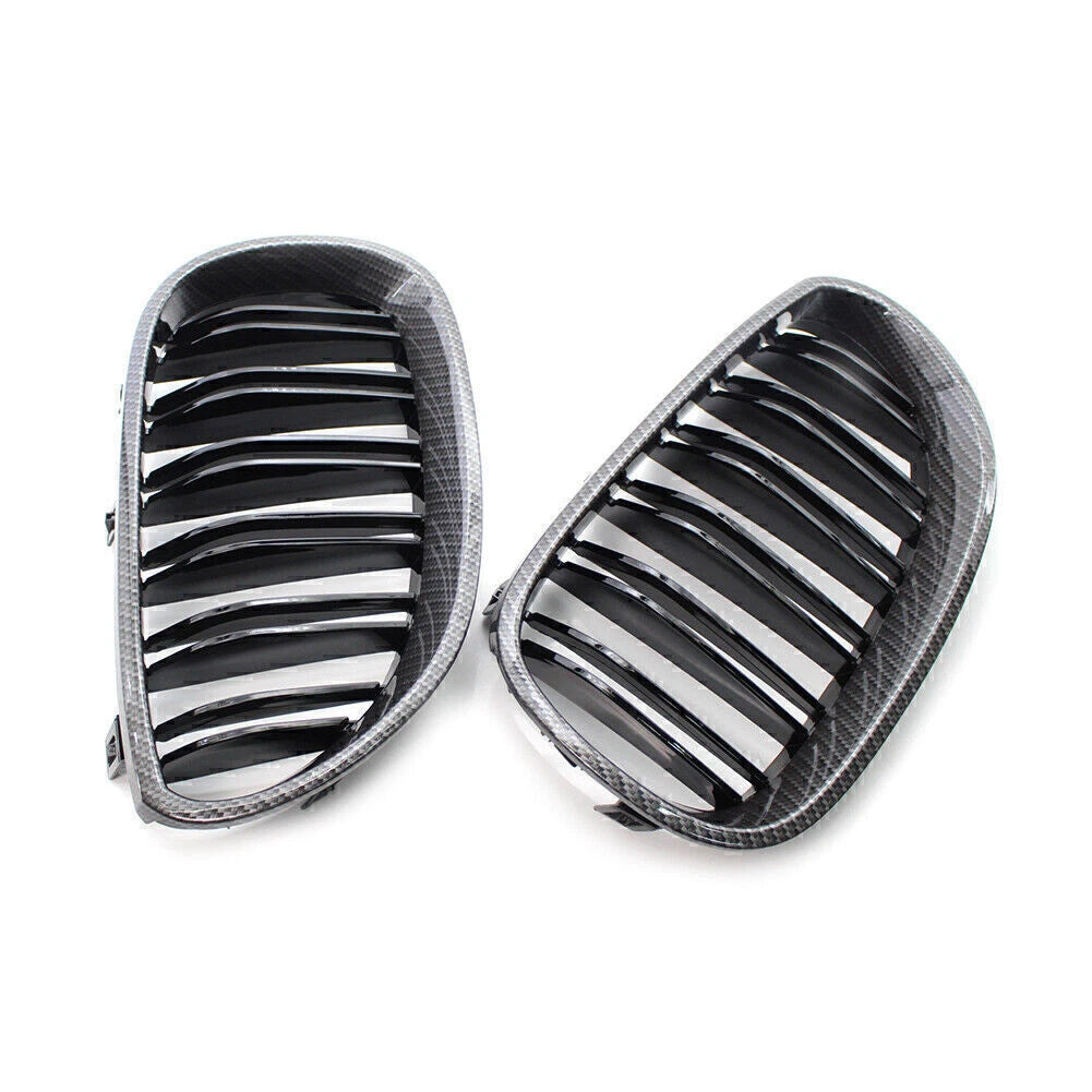 Carbon Fiber Look Front Kidney Grille for BMW E60 E61 5 Series M5 (2004-2010)
