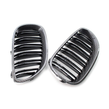 Carbon Fiber Look Front Kidney Grille for BMW E60 E61 5 Series M5 (2004-2010)