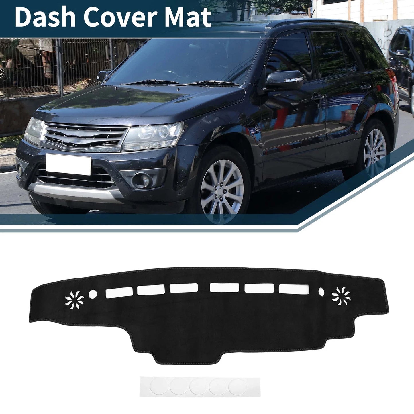 Dashboard Cover Mat for Suzuki Every DA17W DA17V (2015-2023) Black