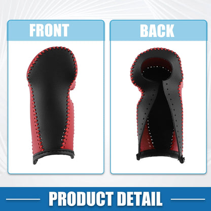 Gear Shift Lever Cover for Honda CR-V (2017-2022) Black Red Faux Leather