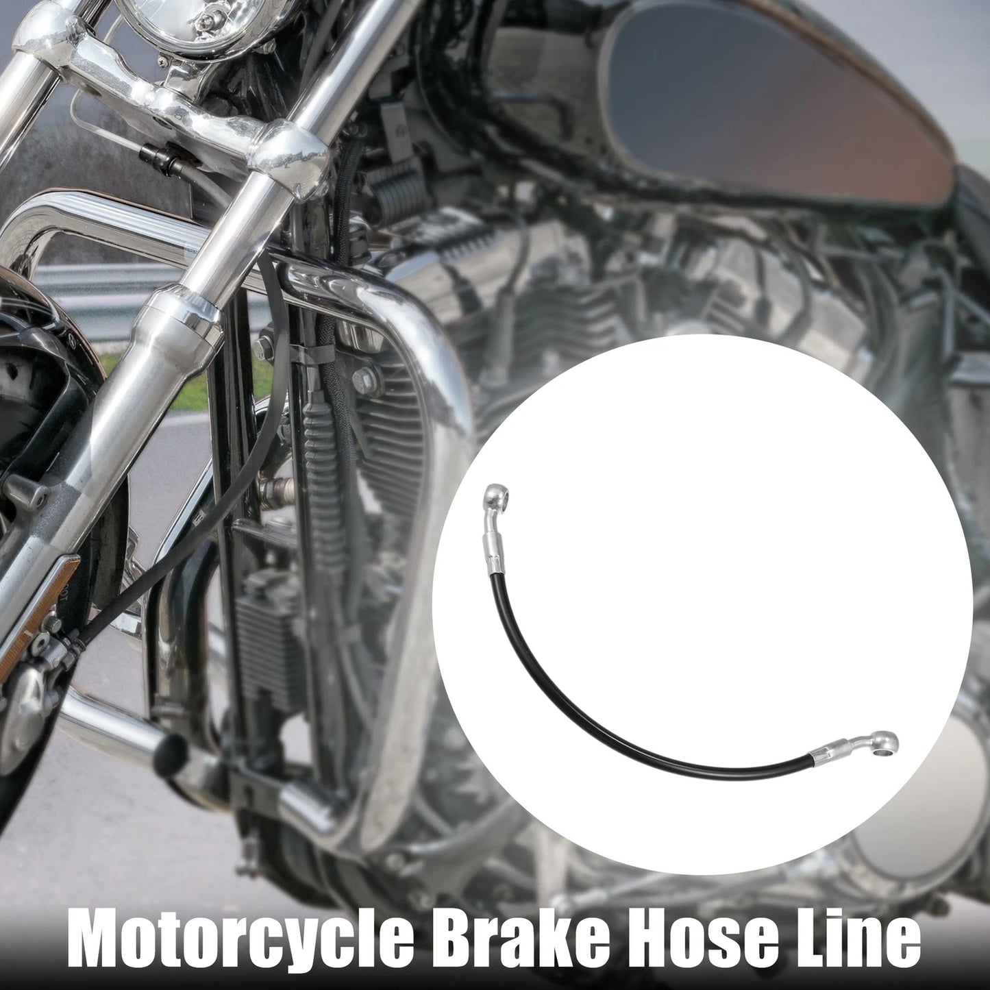 Brake Hose / 30cm Black / Hydraulic Brake Line for Motorcycle