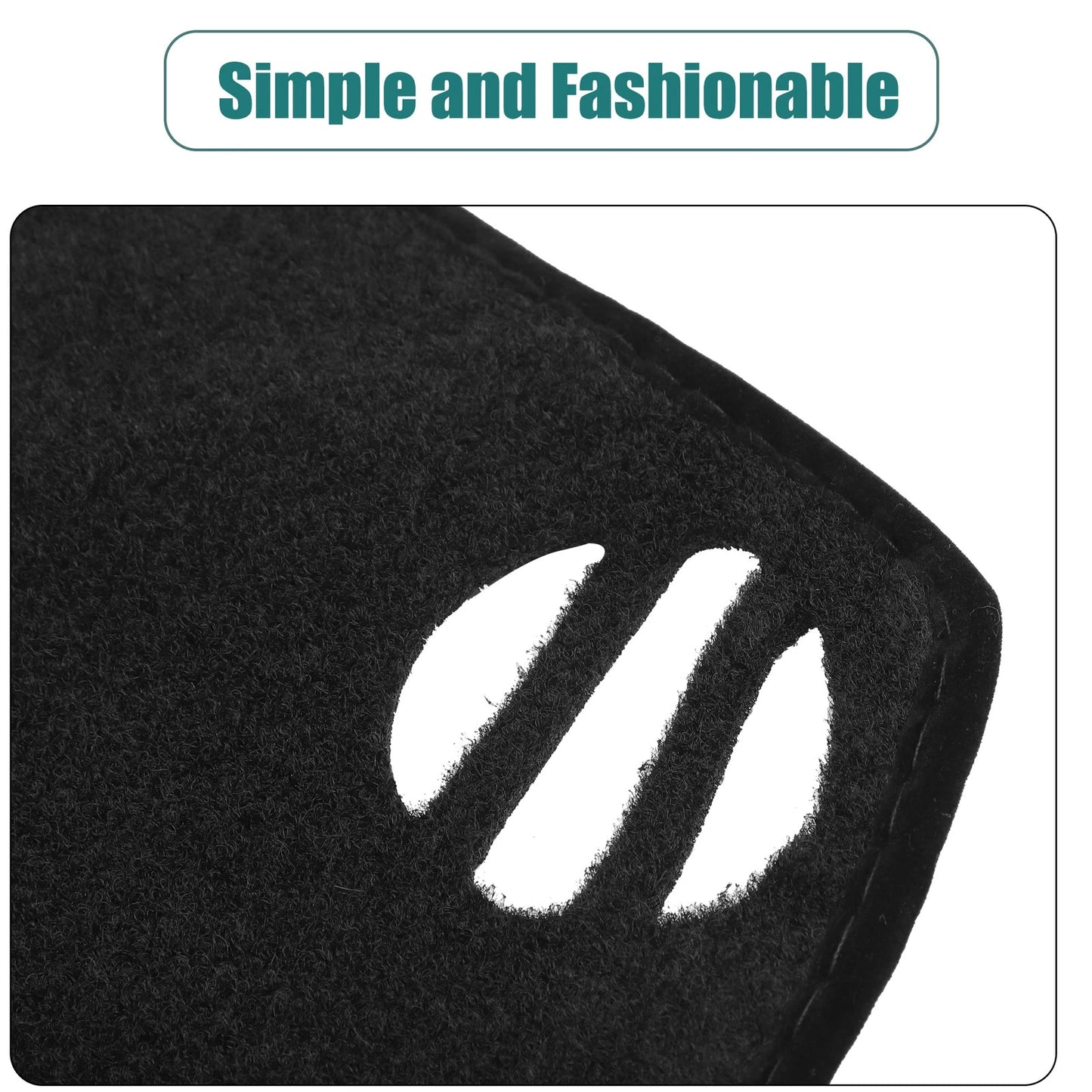 Dashboard Cover Black Polyester Non-slip Mat for Toyota Crown (2012-2018)