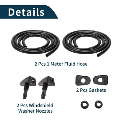 Windshield Washer Nozzle & Fluid Hose for Volvo C30 (2007-2013)