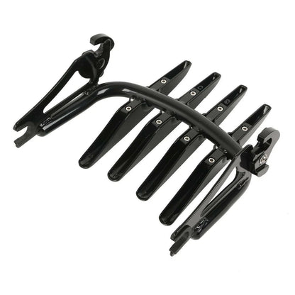 Black Stealth Luggage Rack w/ Docking Hardware for Harley Touring (2009-2013)