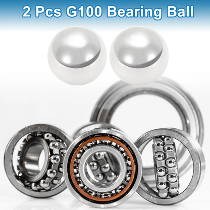 34mm Bearing Ball Steel G100 Precision Silver Tone 2 x Pcs