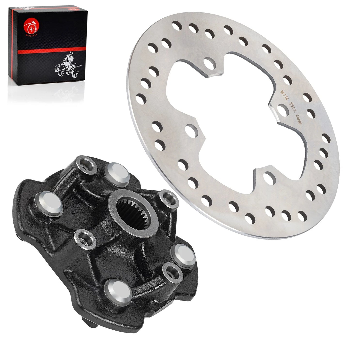 Front Left/Right Wheel Hub with Brake Disc for Honda 44615-HR3-A20/45251-HR6-A62