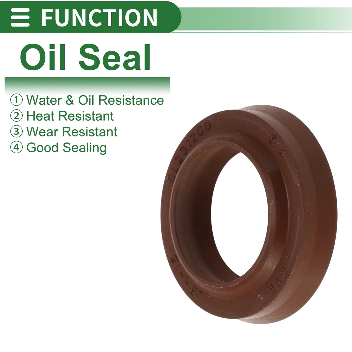 Oil Seal Rotary Shaft Seal FKM Rubber 16x24x4.5mm Brown 5 pcs for Make Model