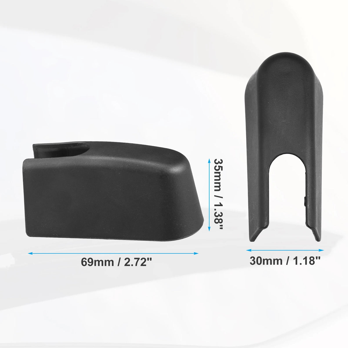 Rear Windshield Wiper Arm Nut Cap for BMW X3 2018-2024 (2 x Black)