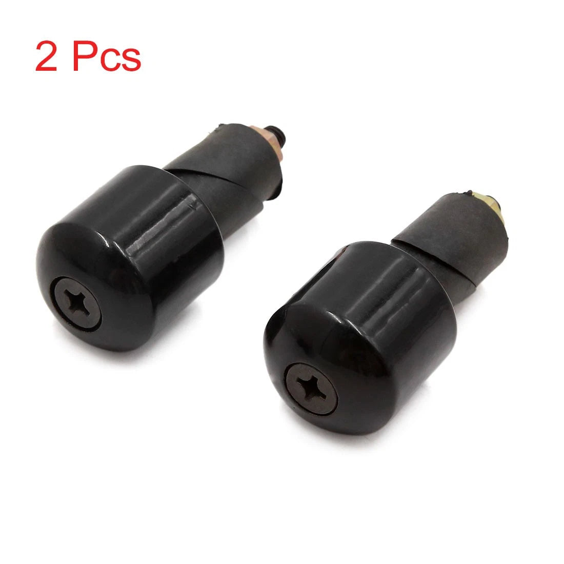 2 x 17mm Black Motorcycle Anti-Vibration Bar End Grip Caps for GS