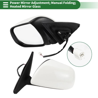 Left Side Door Mirror Replacement for Toyota Highlander Heated Mirror Glass