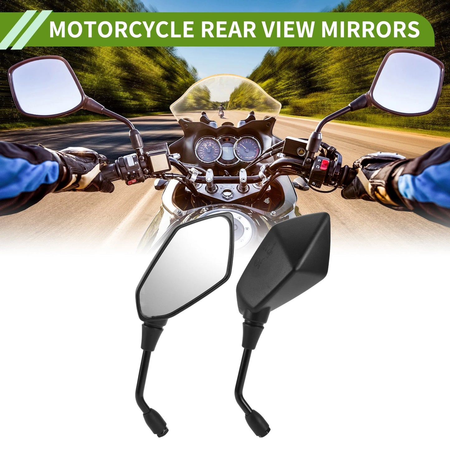 M10 1set Rear View Mirrors for Motorcycle
