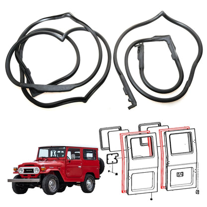 Back Swing Door Weatherstrip Set for Toyota Land Cruiser BJ40 FJ40 2-Door Hardtop