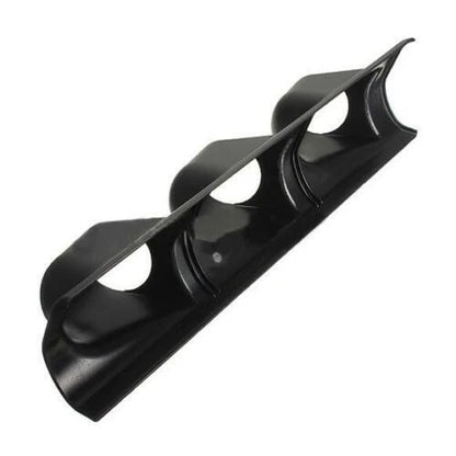 A-Pillar Pod 3 x Triple Gauge Holder for Car 52mm Bendable Black