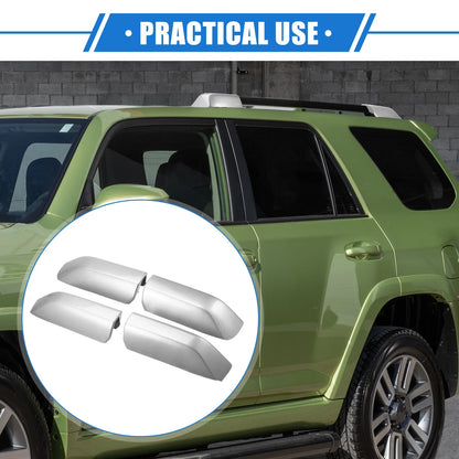 4 x Roof Rack Side Rail End Covers for Toyota 4Runner (2010-2022) Silver Tone