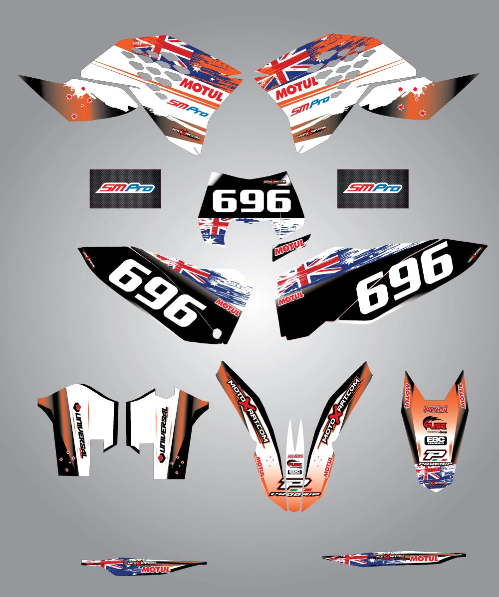 Custom Graphic Kit - AUSSIE PRIDE for KTM 250 SX (2007-2010) Stickers