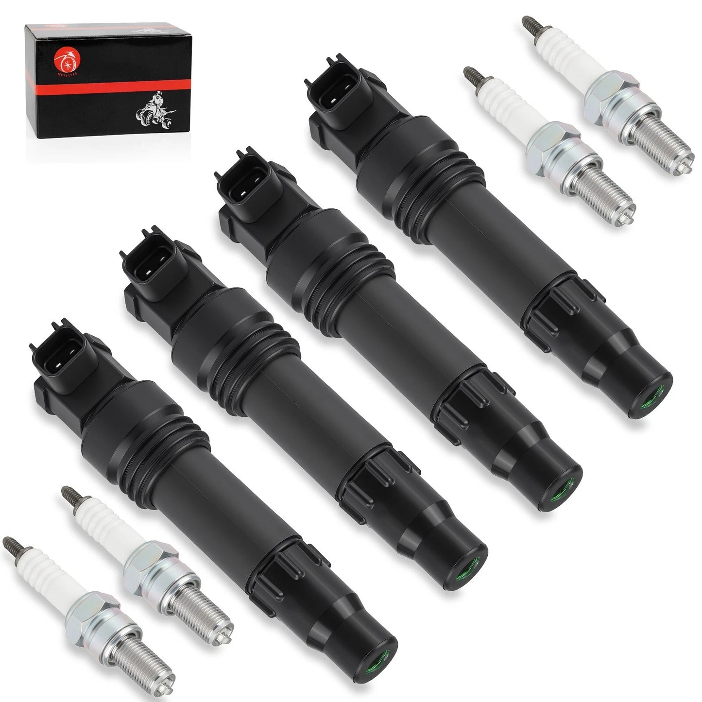 4 x Coils Iridium Spark Plugs for Suzuki Hayabusa GSX1300R (1999–2021)