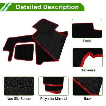 Dashboard Cover for Suzuki Spacia MK53S (2017-Current) Black Red Polyester