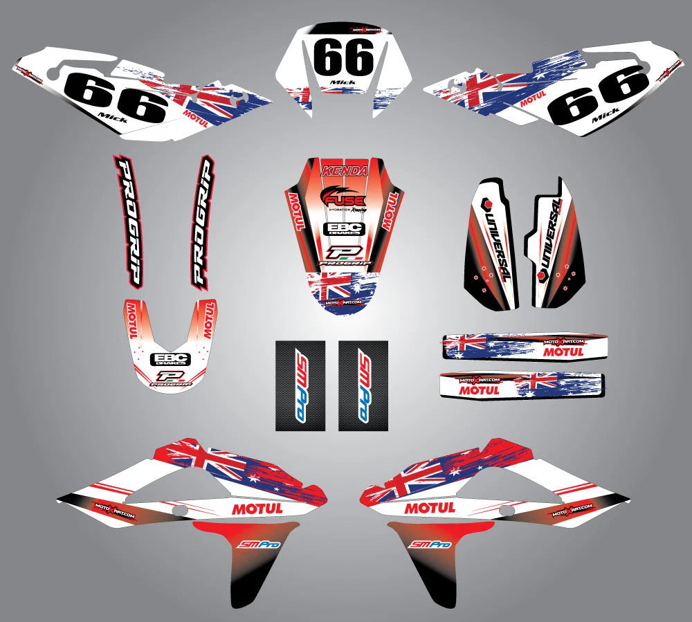 Custom Graphic Kit - AUSSIE PRIDE for Husqvarna 250 450 510 (2008-2010)