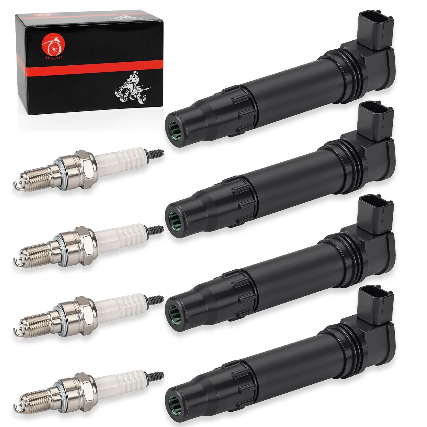 4X Ignition Coils Iridium Spark Plug for Honda CBR600RR (2007–2010)