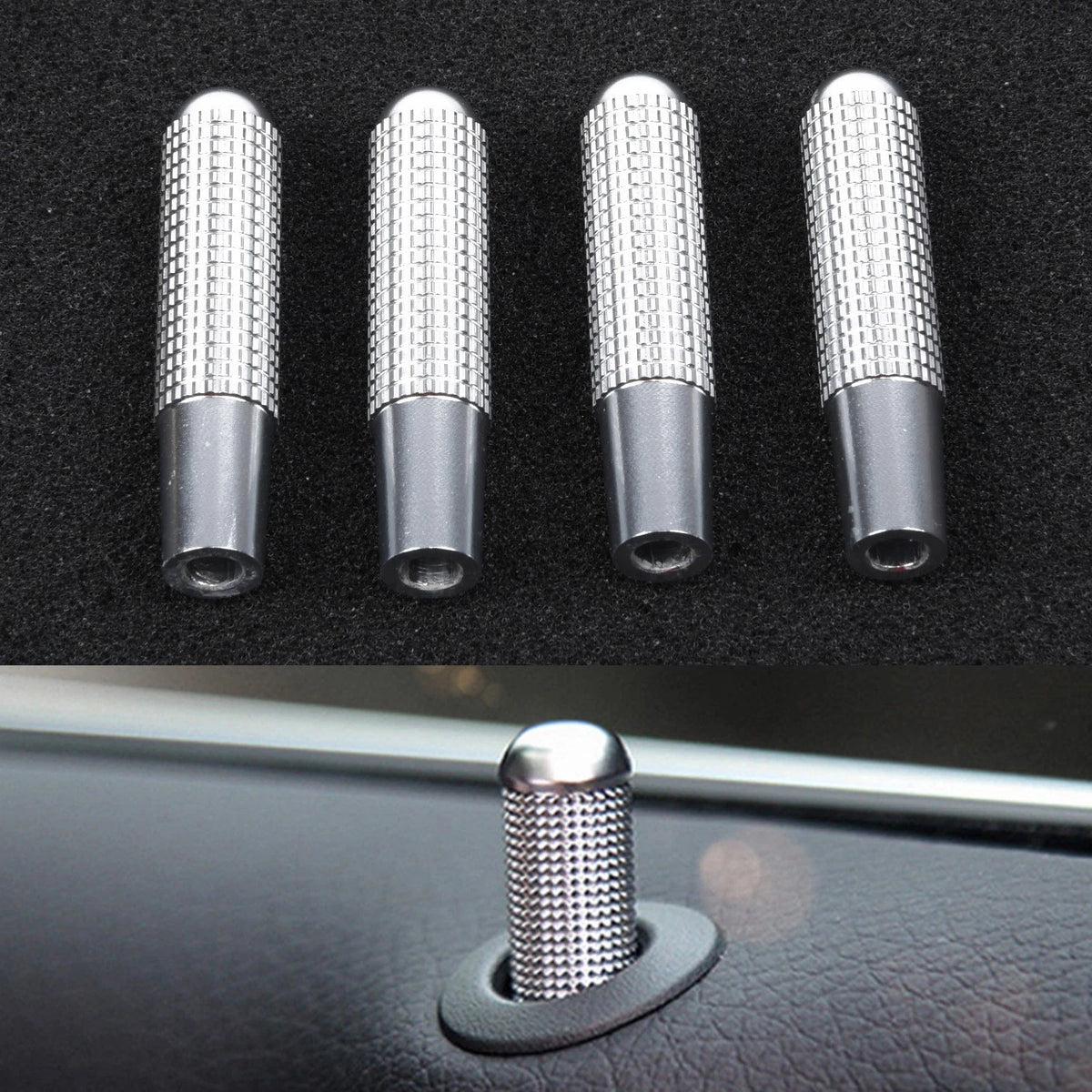 4pcs Car Door Lock Pin Knob Trim Ring for W205/GLC/GLS/GLE
