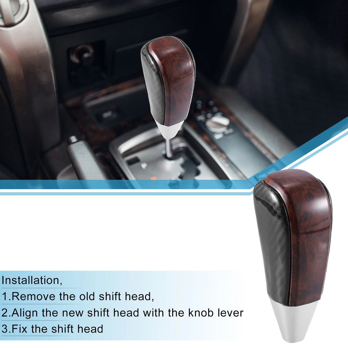 Gear Shift Knob for Toyota Land Cruiser 2016-2021 Black Brown