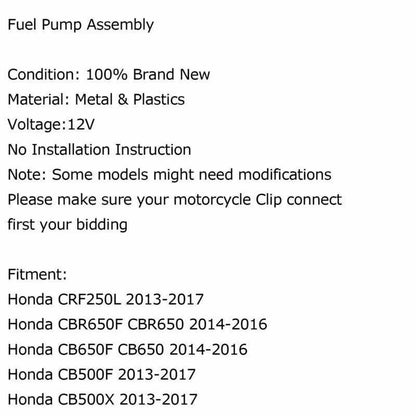 Fuel Pump for Honda CB500F, CBR500R, CRF250, NC750, CRF1000 (2013-2023)