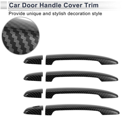 Door Handle Cover Trim for Toyota Highlander (2014-2019) Carbon Fiber Black