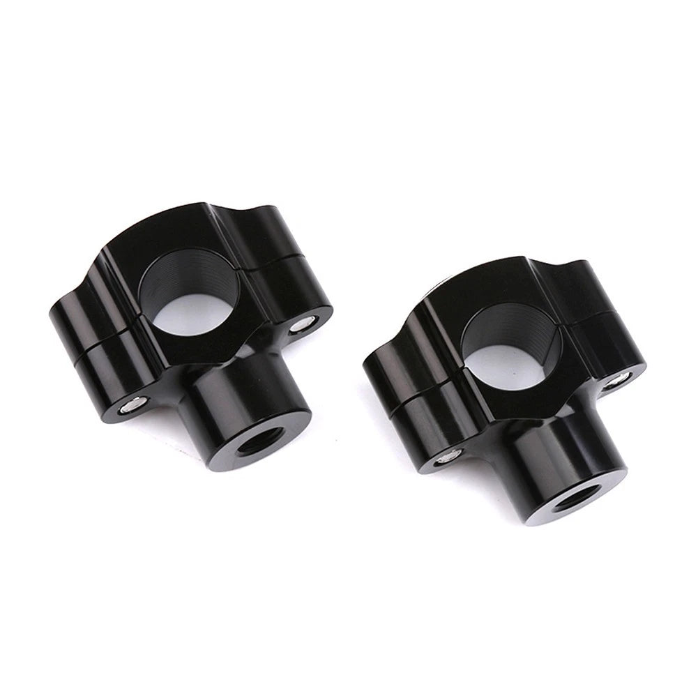 22MM Handlebar Risers Fat Bar Mount Clamp Black for Universal Motorcycle