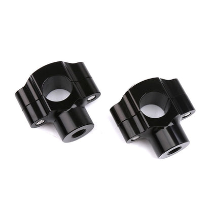 22MM Handlebar Risers Fat Bar Mount Clamp Black for Universal Motorcycle