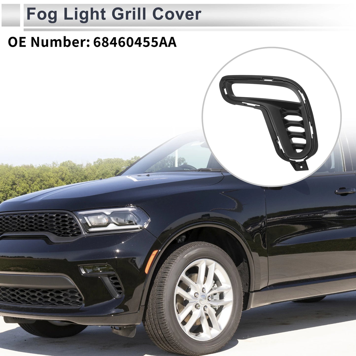 Front Left Fog Light Grill for Dodge Durango (2021-2023)