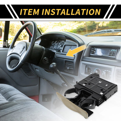 Dashboard Cup Holder Coin Holder for Ford F-450 F-350 F-250 F-550 (1999-2004)