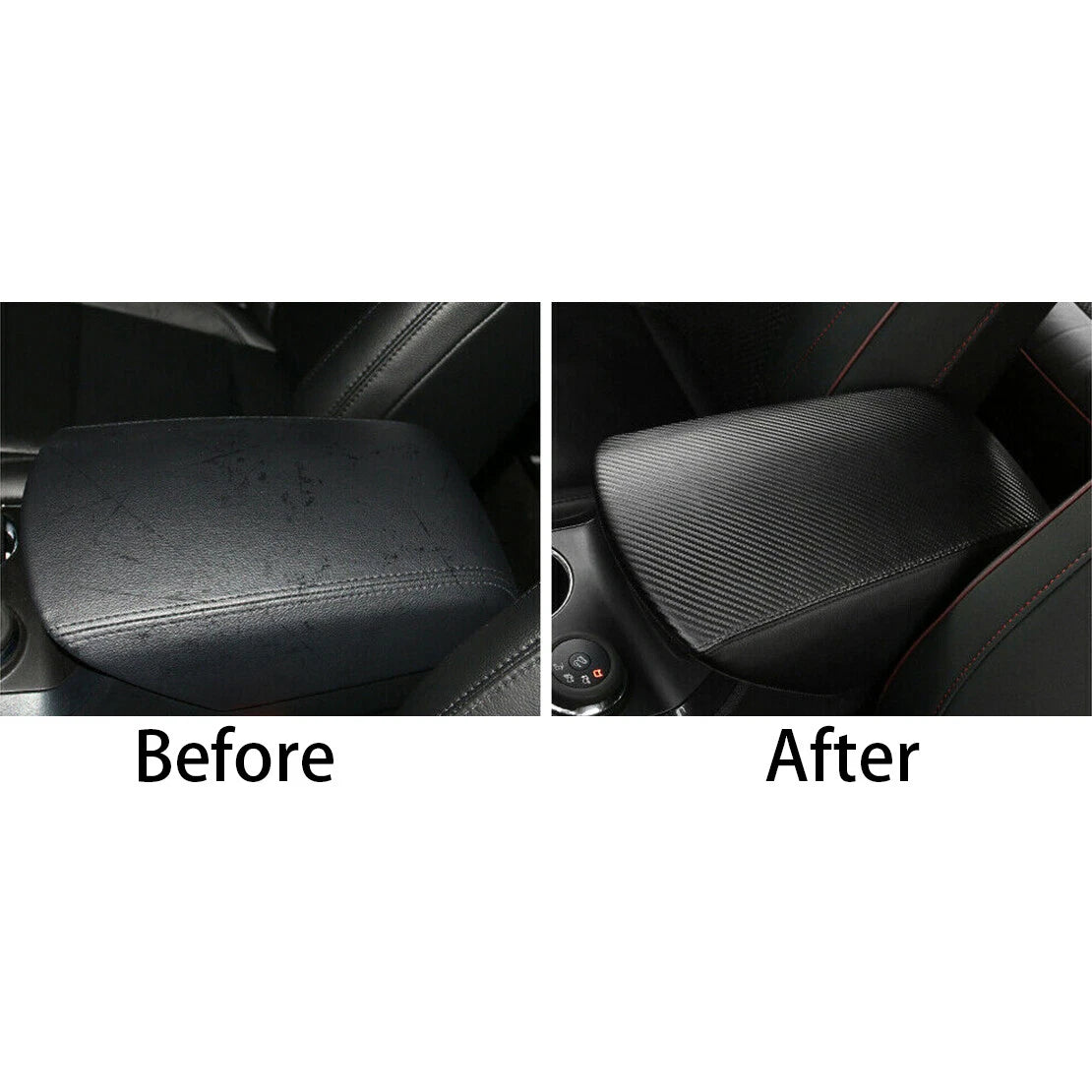 Faux Leather Carbon Grain Armrest Cover for Ford Explorer (2011-2019)