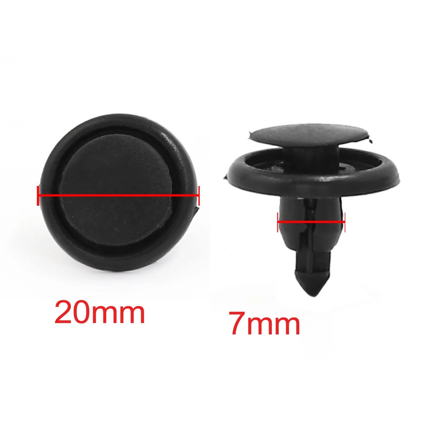 100Pcs Mudguard Bumper Push-Type Clip Retainers for Honda, Mitsubishi
