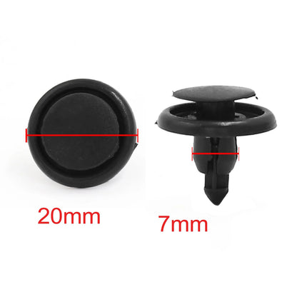 100Pcs Mudguard Bumper Push-Type Clip Retainers for Honda, Mitsubishi